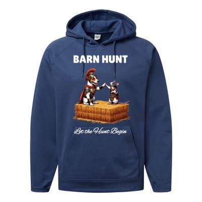 Barn Hunt Lover Cute Warrior Rat And Russell Terrier Dog Cute Gift Performance Fleece Hoodie