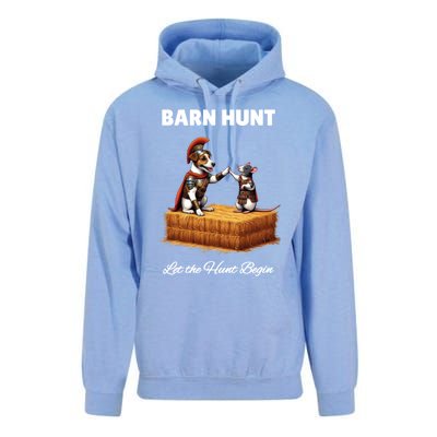 Barn Hunt Lover Cute Warrior Rat And Russell Terrier Dog Cute Gift Unisex Surf Hoodie