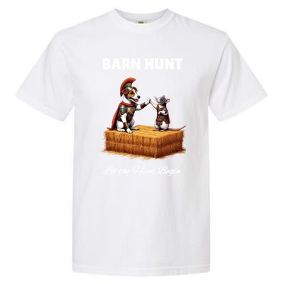 Barn Hunt Lover Cute Warrior Rat And Russell Terrier Dog Cute Gift Garment-Dyed Heavyweight T-Shirt