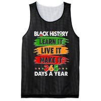 Black History Learn Live Make It 365 Days A Year Mesh Reversible Basketball Jersey Tank