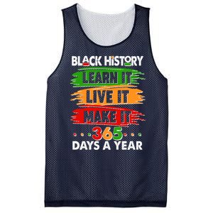 Black History Learn Live Make It 365 Days A Year Mesh Reversible Basketball Jersey Tank