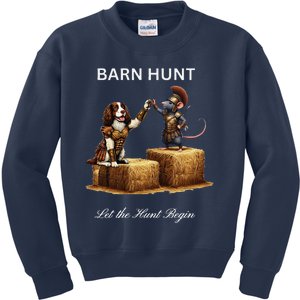 Barn Hunt Lover Warrior Rat And English Springer Spaniel Kids Sweatshirt