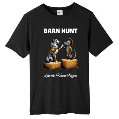 Barn Hunt Lover Cute Warrior Rat And Blue Merle Aussie Dog Cute Gift Tall Fusion ChromaSoft Performance T-Shirt