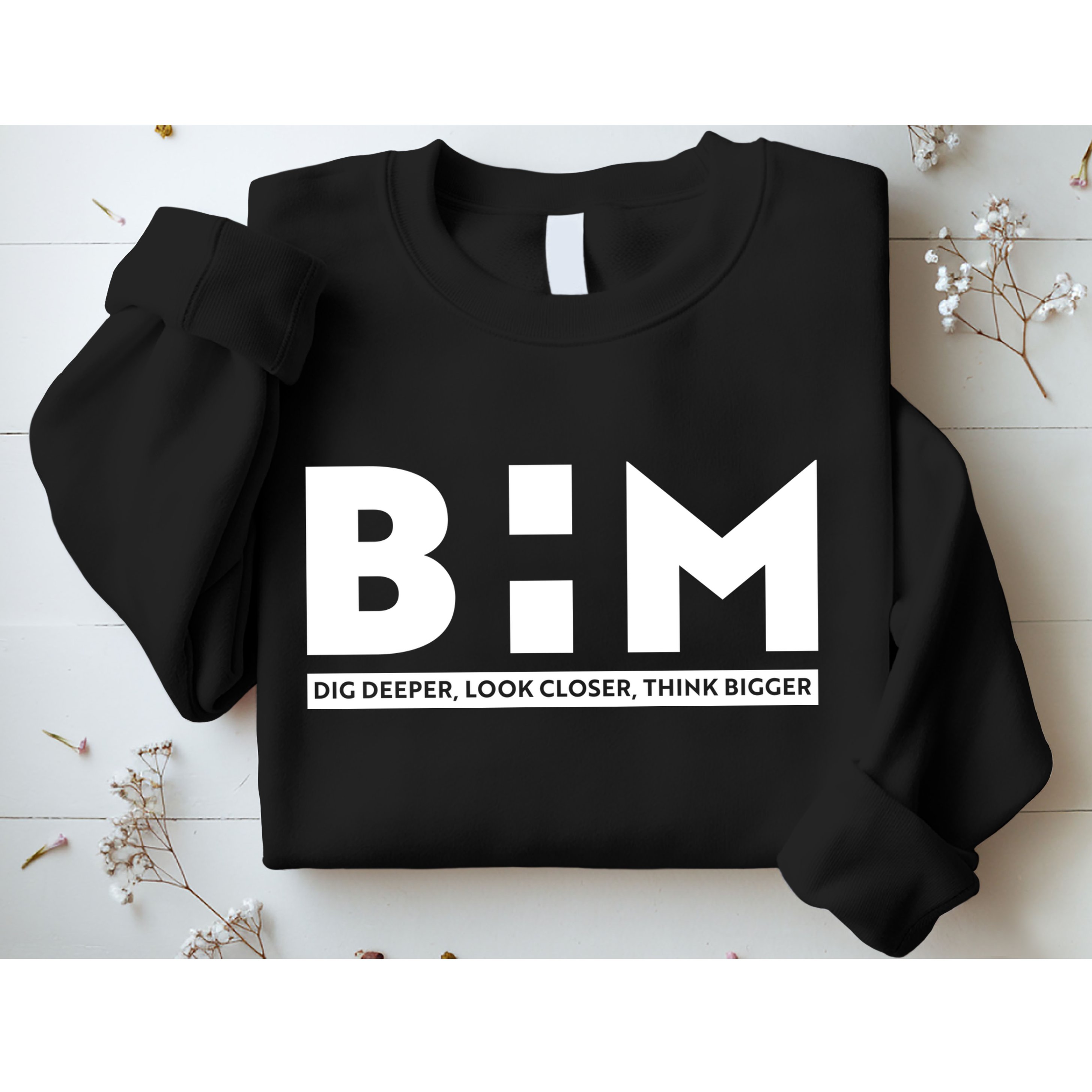 BHM Black History Month Dig Deeper Look Closer Think Bigger Sweatshirt
