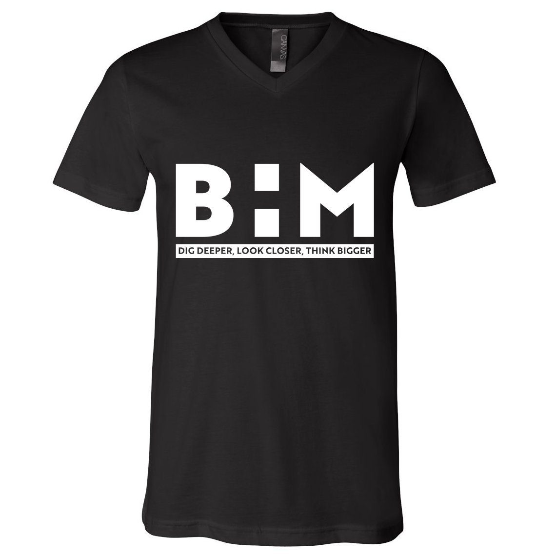 BHM Black History Month Dig Deeper Look Closer Think Bigger V-Neck T-Shirt