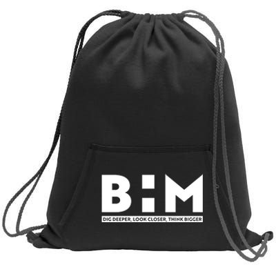 BHM Black History Month Dig Deeper Look Closer Think Bigger Sweatshirt Cinch Pack Bag