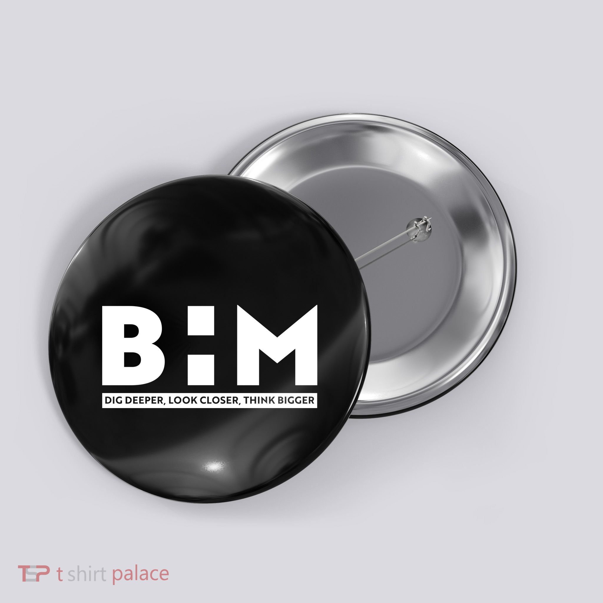 BHM Black History Month Dig Deeper Look Closer Think Bigger Button