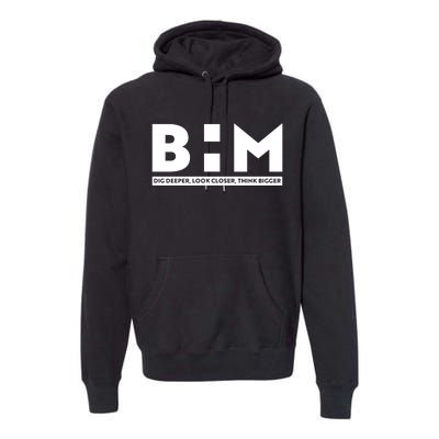 BHM Black History Month Dig Deeper Look Closer Think Bigger Premium Hoodie