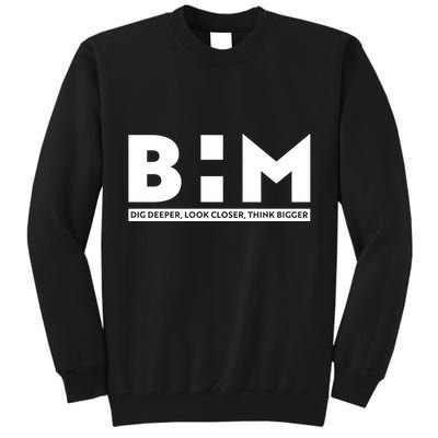 BHM Black History Month Dig Deeper Look Closer Think Bigger Tall Sweatshirt