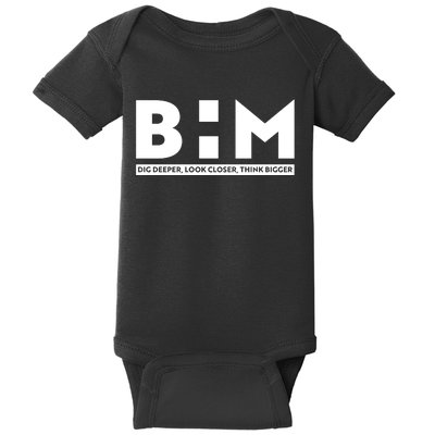 BHM Black History Month Dig Deeper Look Closer Think Bigger Baby Bodysuit