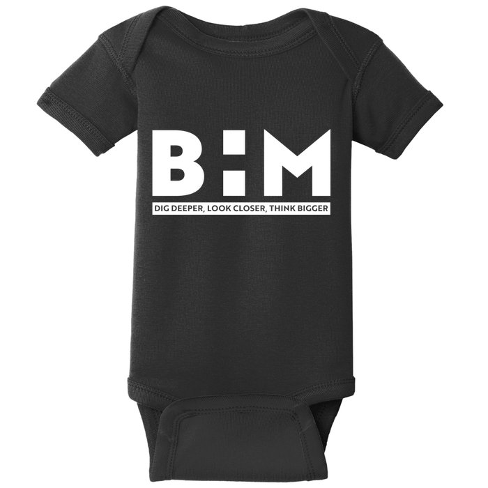 BHM Black History Month Dig Deeper Look Closer Think Bigger Baby Bodysuit