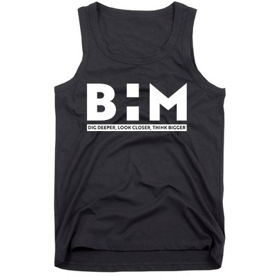 BHM Black History Month Dig Deeper Look Closer Think Bigger Tank Top