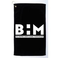 BHM Black History Month Dig Deeper Look Closer Think Bigger Golf Towel