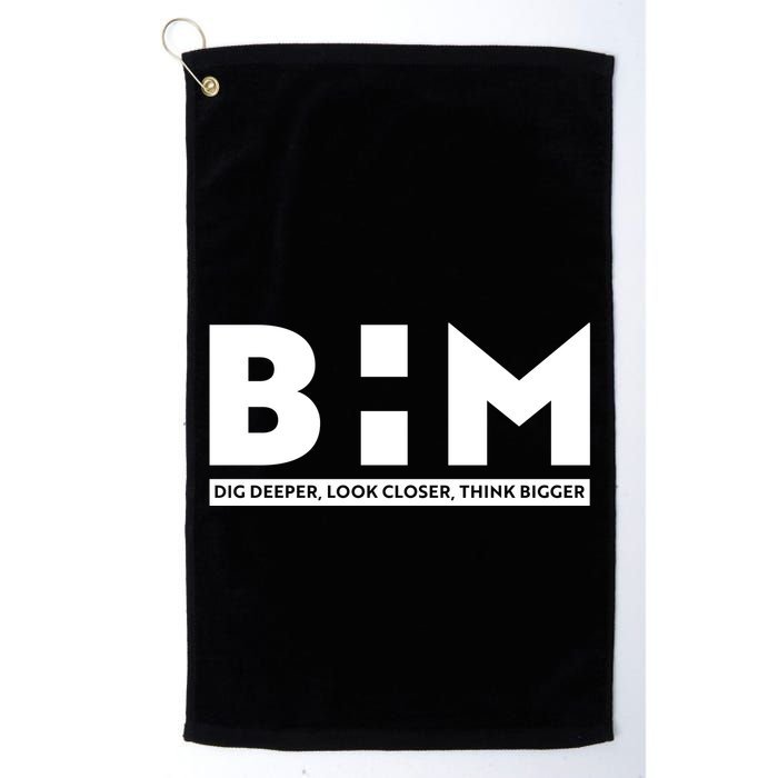 BHM Black History Month Dig Deeper Look Closer Think Bigger Golf Towel