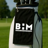 BHM Black History Month Dig Deeper Look Closer Think Bigger Golf Towel
