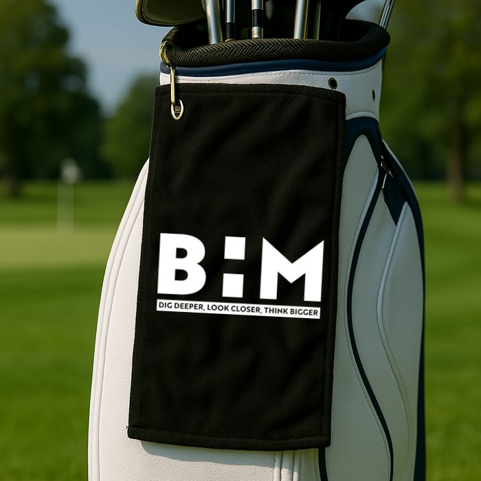BHM Black History Month Dig Deeper Look Closer Think Bigger Golf Towel