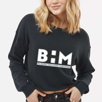 BHM Black History Month Dig Deeper Look Closer Think Bigger Cropped Pullover Crew