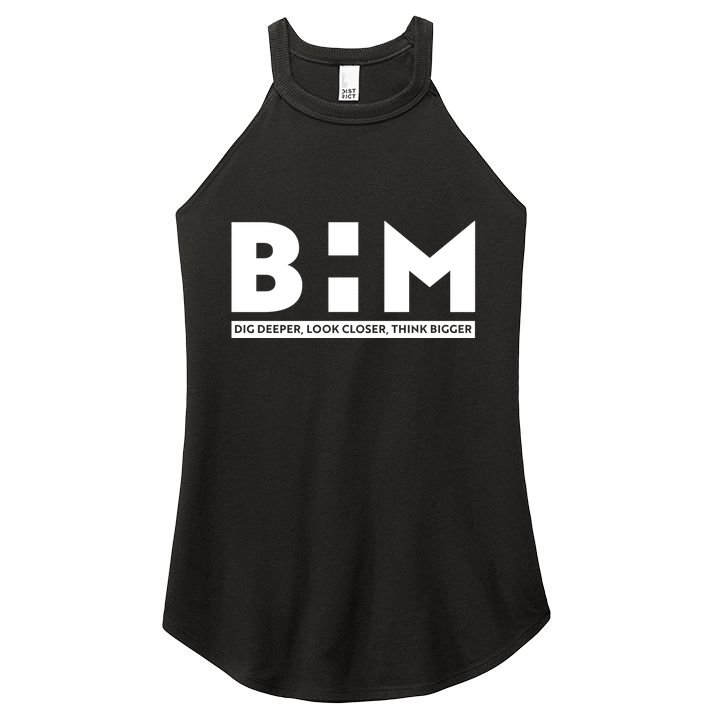 BHM Black History Month Dig Deeper Look Closer Think Bigger Women's Perfect Tri Rocker Tank