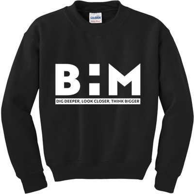 BHM Black History Month Dig Deeper Look Closer Think Bigger Kids Sweatshirt