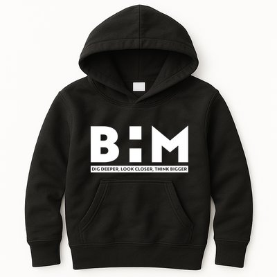BHM Black History Month Dig Deeper Look Closer Think Bigger Kids Hoodie