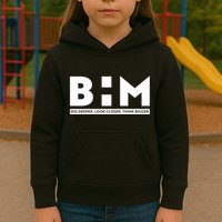 BHM Black History Month Dig Deeper Look Closer Think Bigger Kids Hoodie