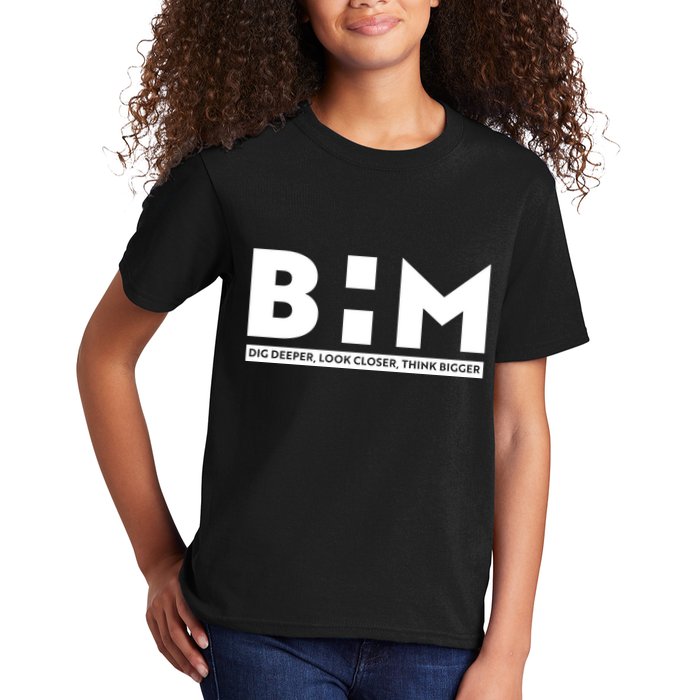 BHM Black History Month Dig Deeper Look Closer Think Bigger Kids T-Shirt