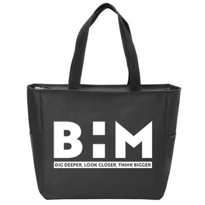 BHM Black History Month Dig Deeper Look Closer Think Bigger Zip Tote Bag