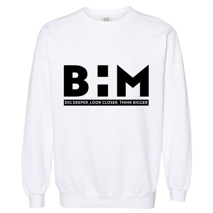 BHM Black History Month Dig Deeper Look Closer Think Bigger Garment-Dyed Sweatshirt