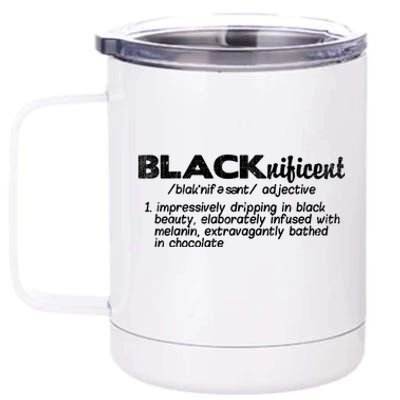 Black History Month Gift Blacknificent Gift Black Is Beautiful Gift 12 oz Stainless Steel Tumbler Cup