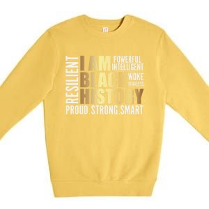 Black History Month Melanin Diversity Cute Gift Premium Crewneck Sweatshirt