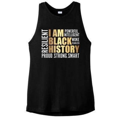 Black History Month Melanin Diversity Cute Gift Ladies PosiCharge Tri-Blend Wicking Tank