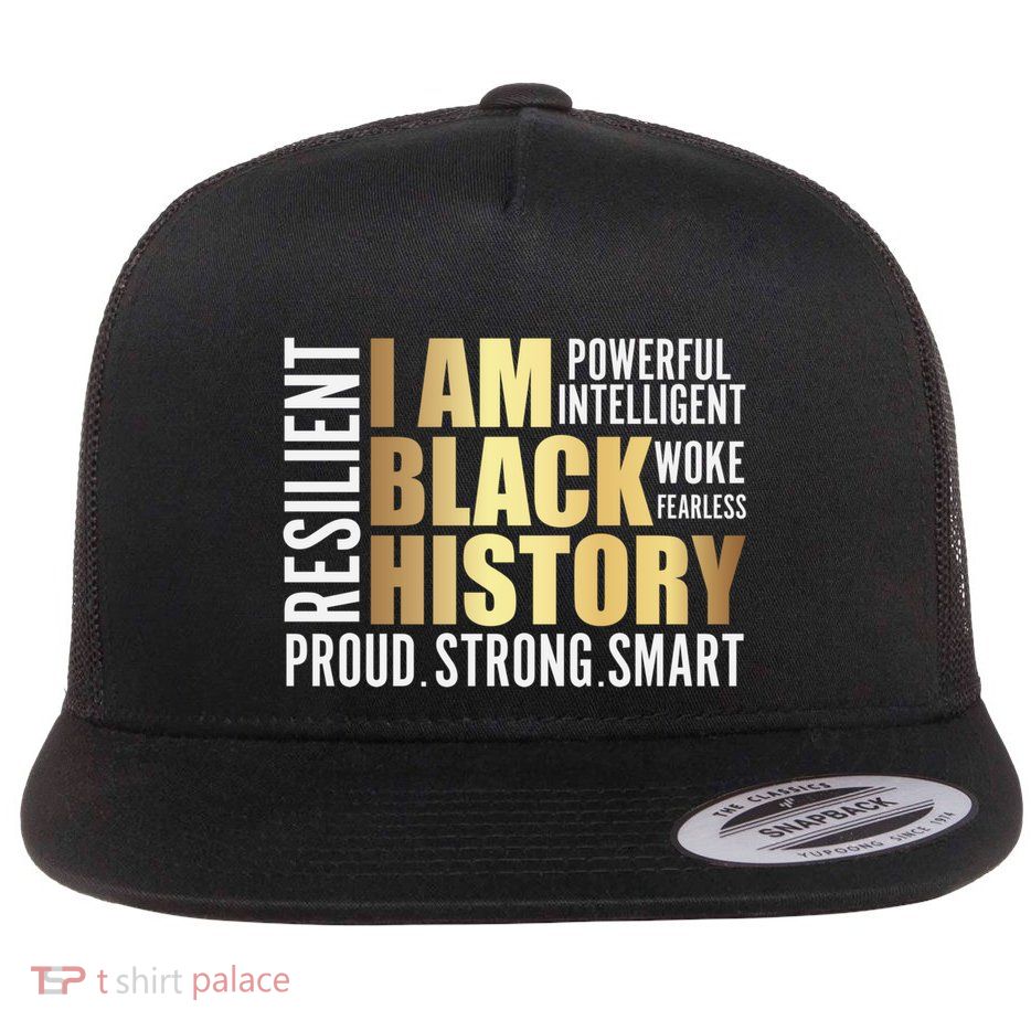 Black History Month Melanin Diversity Cute Gift Flatbill Hat