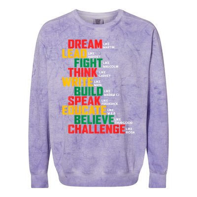 Black History Month For Men Women Colorblast Crewneck Sweatshirt