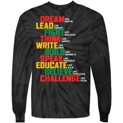 Black History Month For Men Women Tie-Dye Long Sleeve Shirt