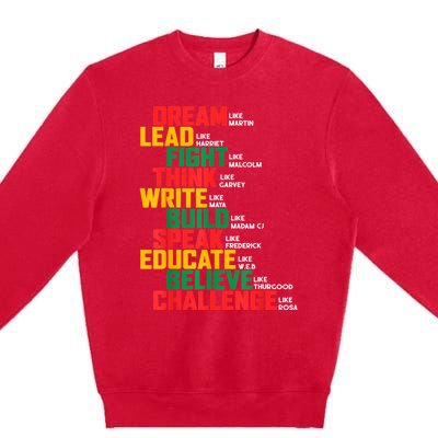 Black History Month For Men Women Premium Crewneck Sweatshirt