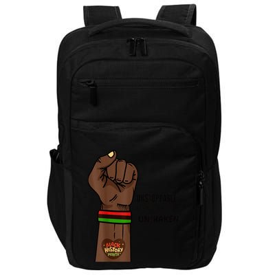 Black History Month Unstoppable Unshaken Unbreakable Impact Tech Backpack