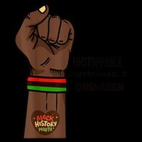 Black History Month Unstoppable Unshaken Unbreakable 16 in Basic Backpack