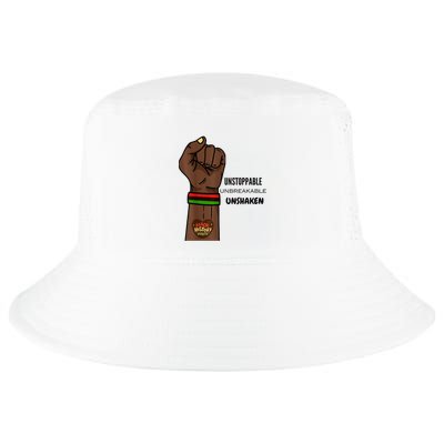 Black History Month Unstoppable Unshaken Unbreakable Cool Comfort Performance Bucket Hat