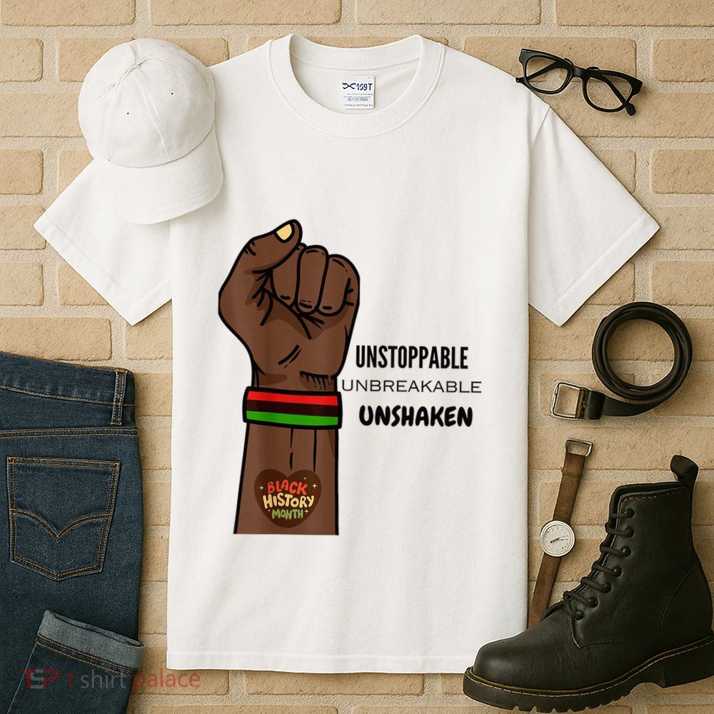 Black History Month Unstoppable Unshaken Unbreakable Tall T-Shirt