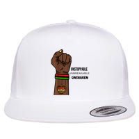 Black History Month Unstoppable Unshaken Unbreakable Flat Bill Trucker Hat