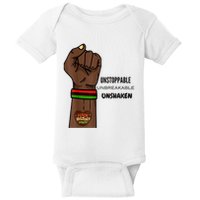 Black History Month Unstoppable Unshaken Unbreakable Baby Bodysuit