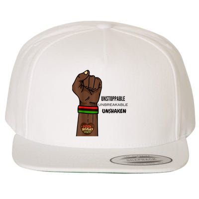 Black History Month Unstoppable Unshaken Unbreakable Wool Snapback Cap
