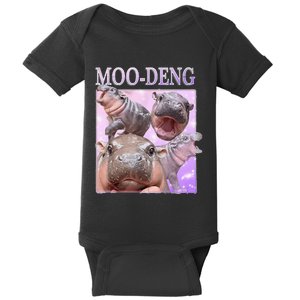 Baby Hippo Moo Deng Baby Hippo Moodeng Baby Bodysuit