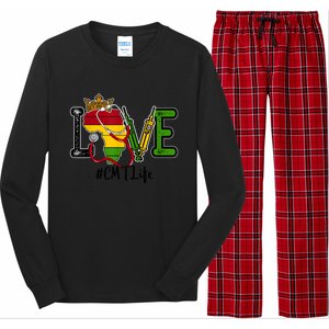 Black History Month Nurse Cmt Nurse's Day African American W Gift Long Sleeve Pajama Set