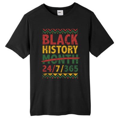 Black History Month 24/7/365 With African Flag Gift Tall Fusion ChromaSoft Performance T-Shirt