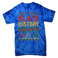 Black History Month 24/7/365 With African Flag Gift Tie-Dye T-Shirt