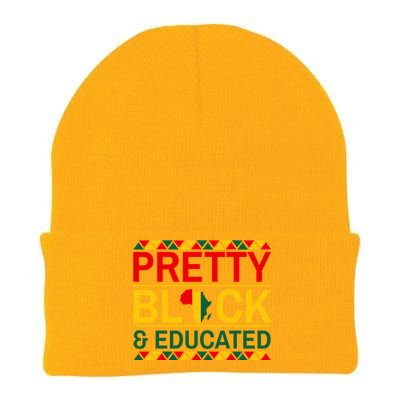 Black History Month Gift Pretty Black And Educated Gift Knit Cap Winter Beanie