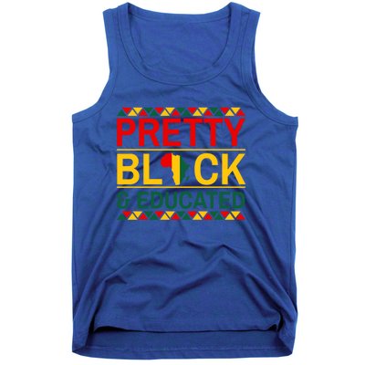 Black History Month Gift Pretty Black And Educated Gift Tank Top