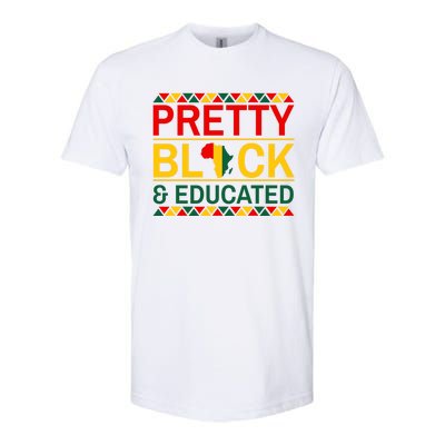 Black History Month Gift Pretty Black And Educated Gift Softstyle® CVC T-Shirt