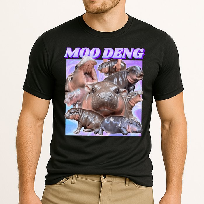 Baby Hippo Moo Deng Cooling Performance Crew T-Shirt